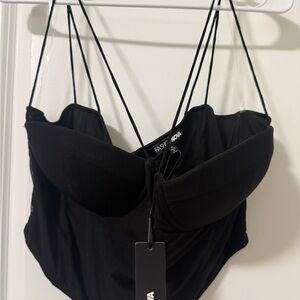 Fashion Nova Black Strappy Bra